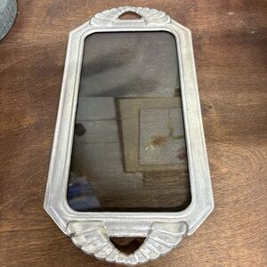 Silver Tone Decorative Tray with Handles